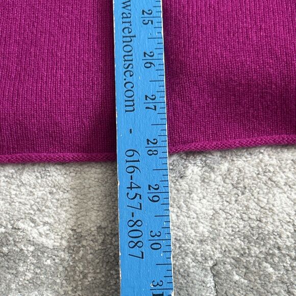 IN CASHMERE Cardigan Womens Medium Open Front Lightweight Fuchsia Pink Sweater - Picture 7 of 7